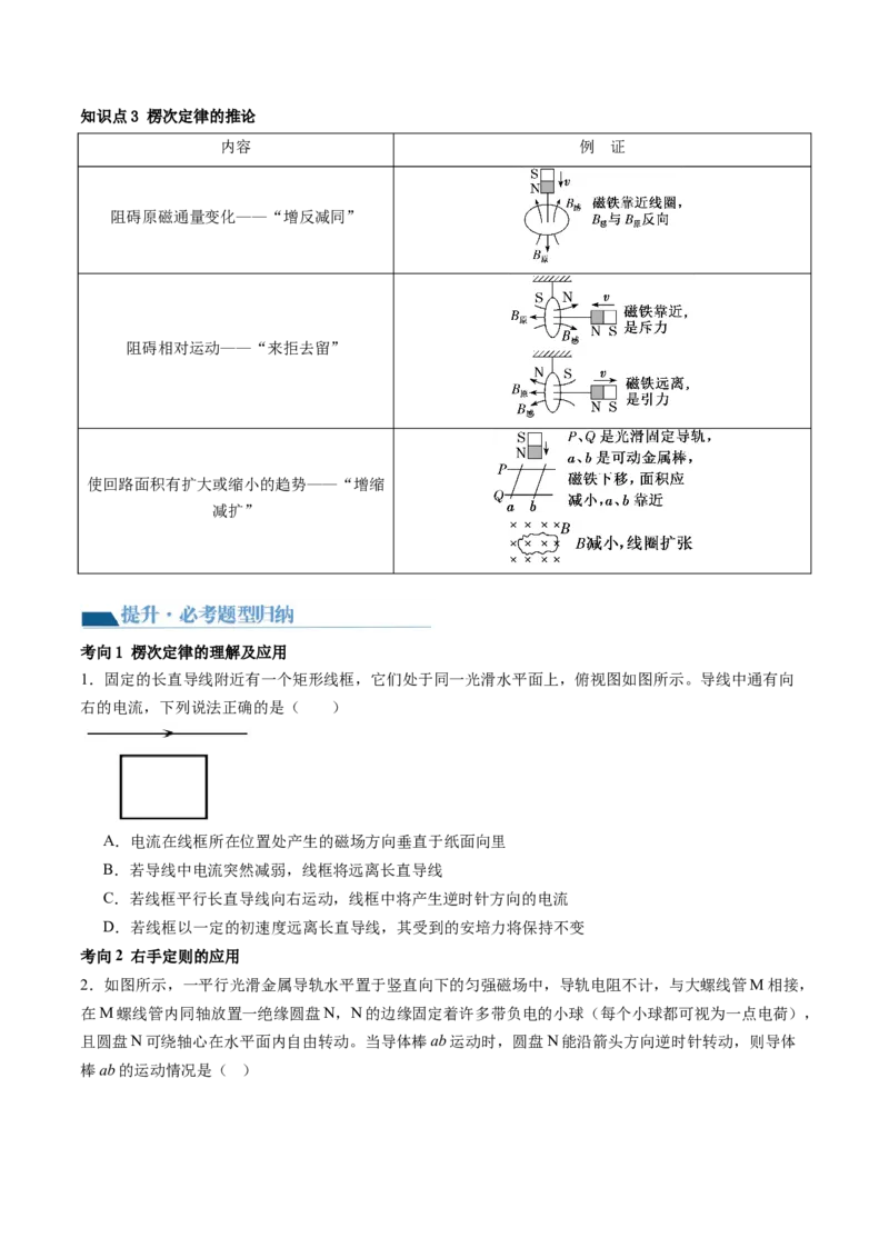 第54讲电磁感应现象楞次定律（讲义）（原卷版）_04高考物理_新高考复习资料_2024新高考复习资料_一轮复习资料_2024年高考物理一轮复习讲练测（讲义+练习+课件）（新高考）_讲义+练习