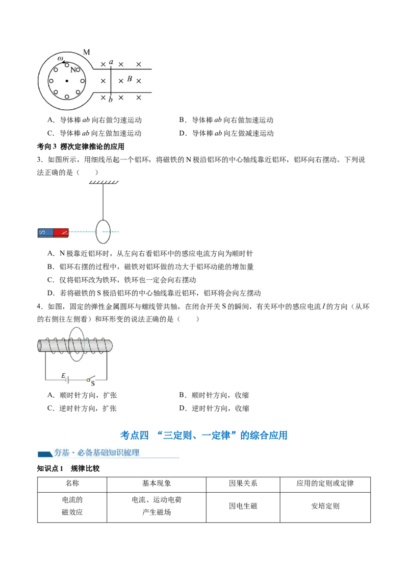 第54讲电磁感应现象楞次定律（讲义）（原卷版）_04高考物理_新高考复习资料_2024新高考复习资料_一轮复习资料_2024年高考物理一轮复习讲练测（讲义+练习+课件）（新高考）_讲义+练习