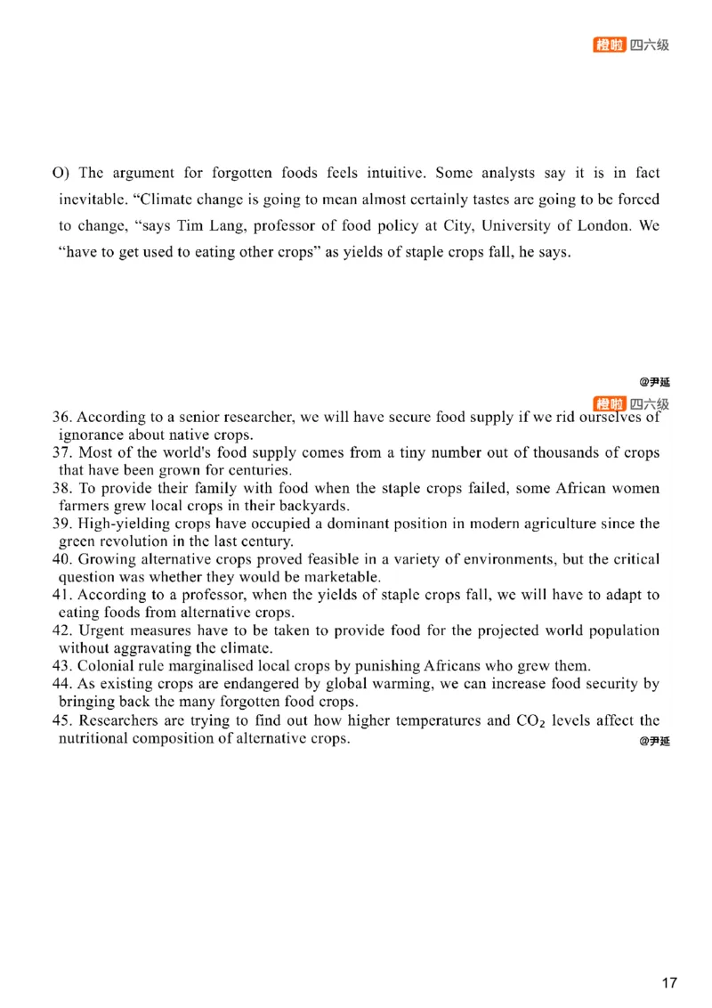 [25.4]--六级阅读模考解析24年12月第一套匹配题+选词填_最新更新，视频都在这_2026，6月六级速转存易和谐_1、2025年6月六级_10.2026六级英语橙啦_{1}--课程_{25}--六级6月7日模考解析