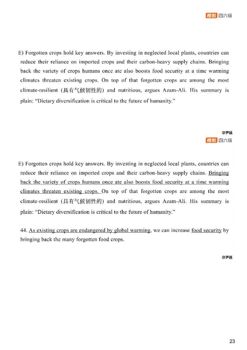 [25.4]--六级阅读模考解析24年12月第一套匹配题+选词填_最新更新，视频都在这_2026，6月六级速转存易和谐_1、2025年6月六级_10.2026六级英语橙啦_{1}--课程_{25}--六级6月7日模考解析