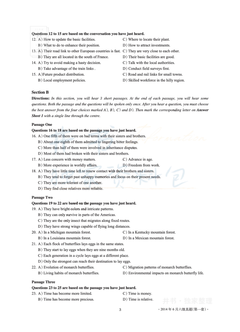 2014年06月大学英语6级真题及解析（卷一）_最新更新，视频都在这_2026、6月四级速转存易和谐_四六级真题+资料包_六级真题_2007-2015年六级真题及答案解析_2014年06月英语六级真题