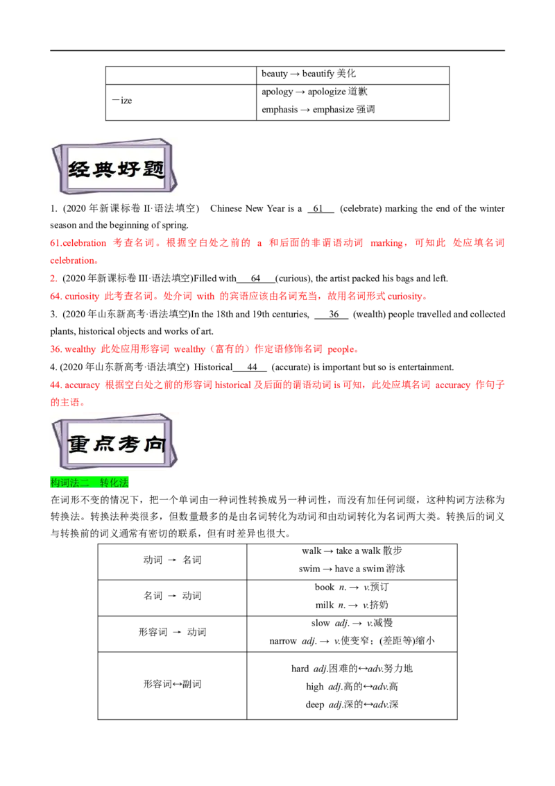 考点16构词法（附常考词汇）(解析版)-备战2023年高考英语一轮复习考点帮（全国通用）_03高考英语_通用版（老高考）复习资料_2023年复习资料_一轮复习