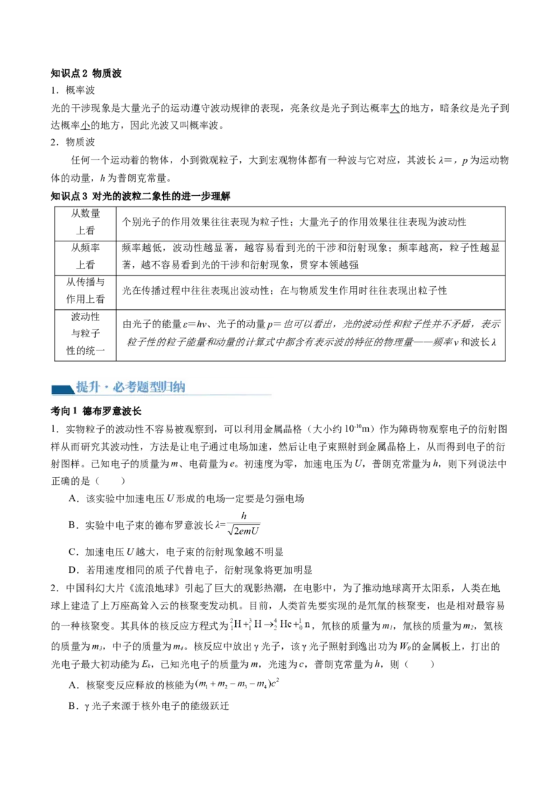 第72讲光电效应波粒二象性（讲义）（原卷版）_04高考物理_新高考复习资料_2024新高考复习资料_一轮复习资料_2024年高考物理一轮复习讲练测（讲义+练习+课件）（新高考）_讲义+练习