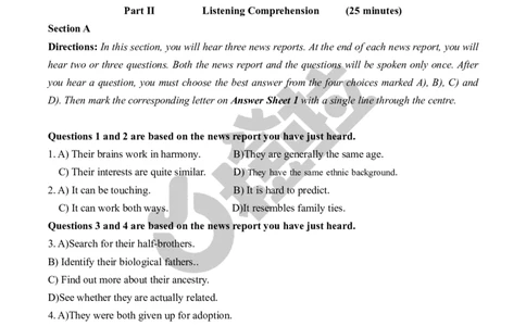 2023年12月四级真题及答案速查（第一套）_最新更新，视频都在这_2026、6月四级速转存易和谐_1、2025年6月四级_10.2026四级英语橙啦_{2}--资料_{1}-真题