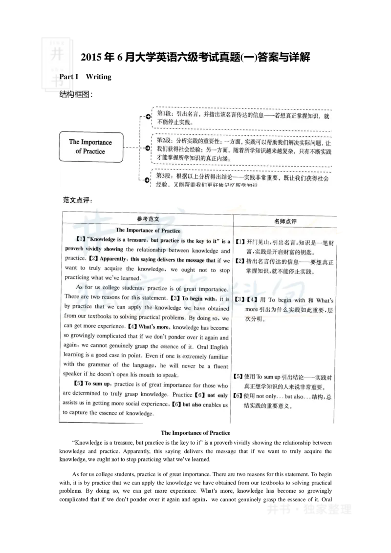 2015年06月大学英语6级答案解析（卷一）_最新更新，视频都在这_2026、6月四级速转存易和谐_四六级真题+资料包_六级真题_2007-2015年六级真题及答案解析_2015年06月英语六级真题