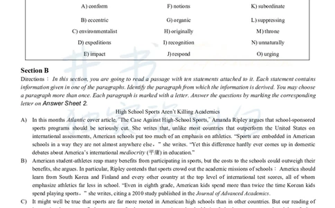 2014年12月大学英语6级（卷二）_最新更新，视频都在这_2026、6月四级速转存易和谐_四六级真题+资料包_六级真题_2007-2015年六级真题及答案解析_2014年12月英语六级真题