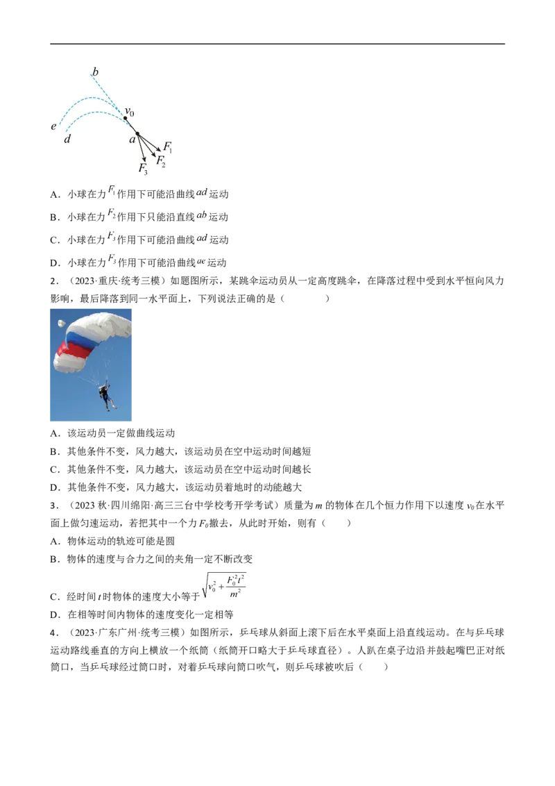 考点15运动的合成与分解（原卷版）_04高考物理_通用版（老高考）复习资料_2024年复习资料_完备战2024年高考物理一轮复习考点帮（全国通用）