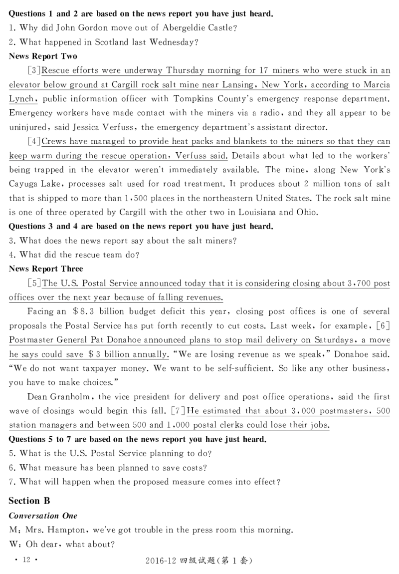2016.12英语四级解析第1套_02.四六级真题+模拟题（0128）_四级真题+音频+解析(0128)_02.2013&mdash;2015年旧题型_2016年12月CET4_2016.12四级解析PDF
