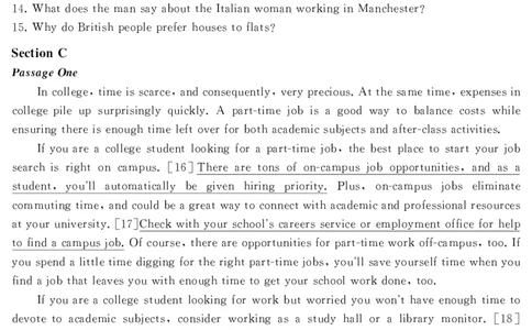 2016.12英语四级解析第1套_02.四六级真题+模拟题（0128）_四级真题+音频+解析(0128)_02.2013&mdash;2015年旧题型_2016年12月CET4_2016.12四级解析PDF