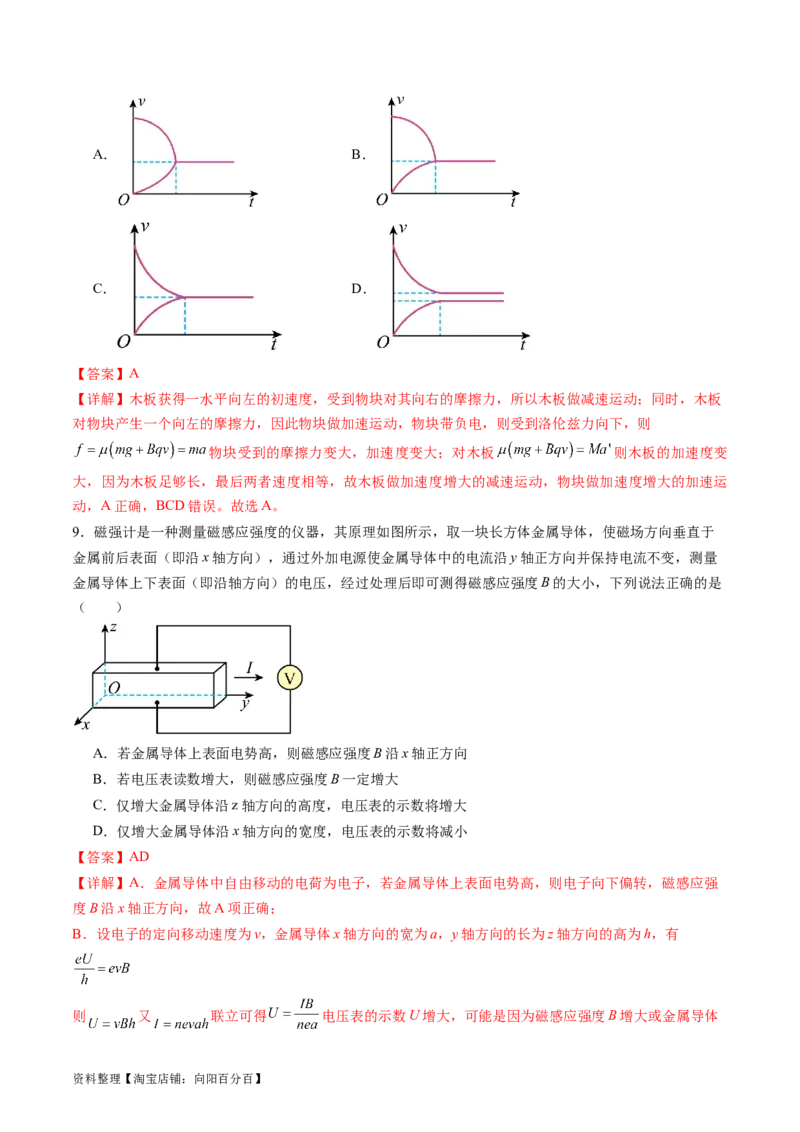 第十一章磁场（测试）（解析版）_04高考物理_新高考复习资料_2024新高考复习资料_一轮复习资料_2024年高考物理一轮复习讲练测（讲义+练习+课件）（新高考）_章节测试