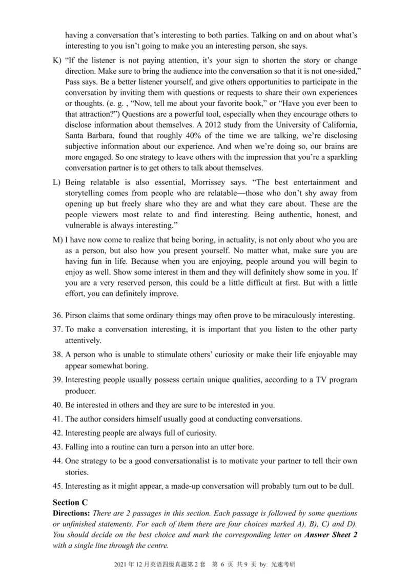 四级真题2021-2025合并版_02.四六级真题+模拟题（0128）_四级真题+音频+解析(0128)_04.四级真题一键打印版