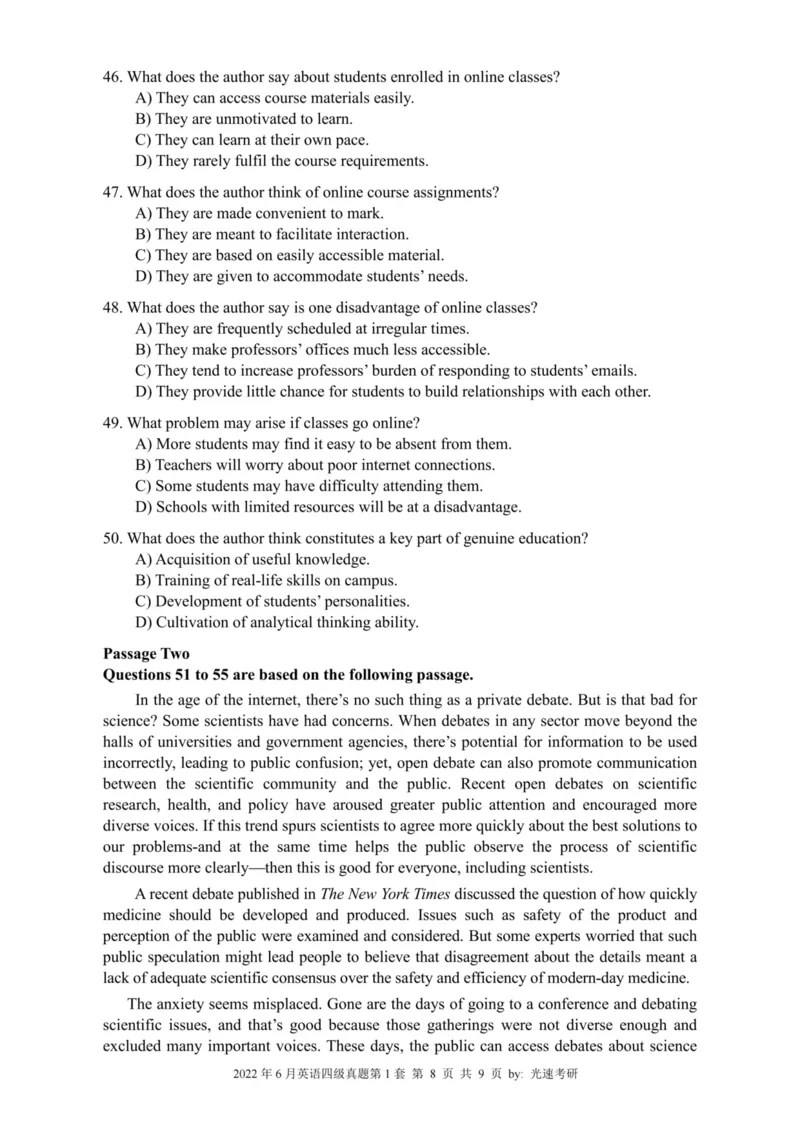 四级真题2021-2025合并版_02.四六级真题+模拟题（0128）_四级真题+音频+解析(0128)_04.四级真题一键打印版