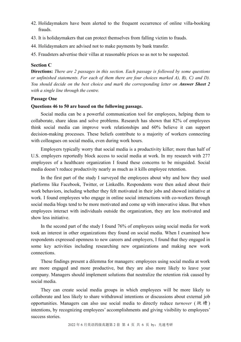 四级真题2021-2025合并版_02.四六级真题+模拟题（0128）_四级真题+音频+解析(0128)_04.四级真题一键打印版