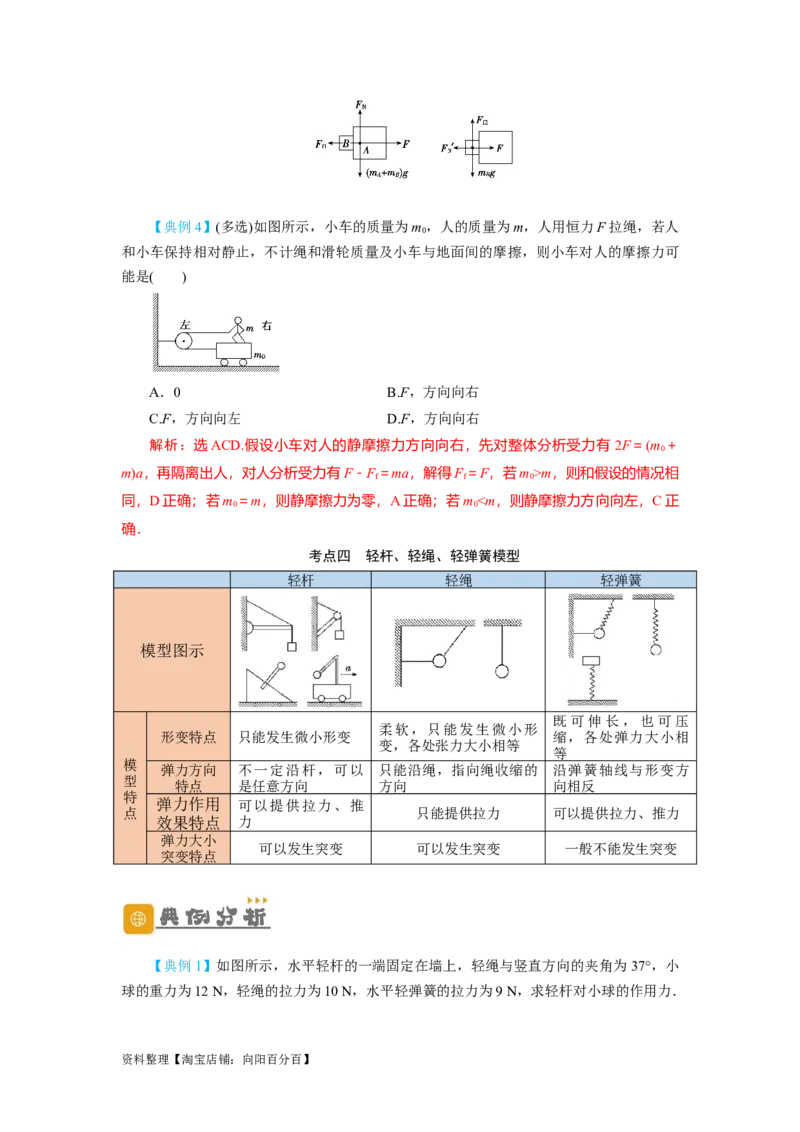 第5讲重力弹力摩擦力（解析版）_04高考物理_通用版（老高考）复习资料_2024年复习资料_完划重点2024年高考一轮复习精细讲义