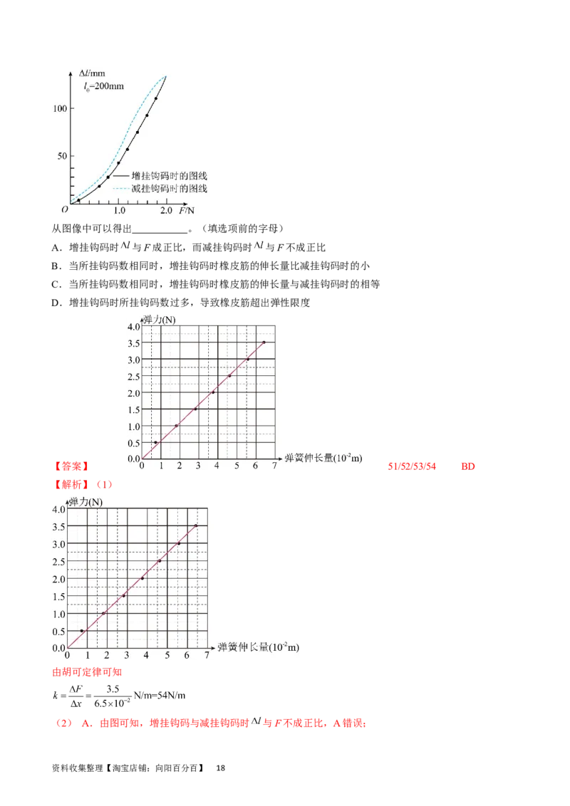 考点08实验：探究弹簧弹力与形变量的关系（解析版）_04高考物理_通用版（老高考）复习资料_2024年复习资料_完备战2024年高考物理一轮复习考点帮（全国通用）_答案解析版