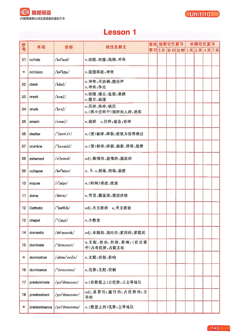 六级英语核心词艾宾浩斯抗遗忘打卡_最新更新，视频都在这_2026，6月六级速转存易和谐_讲义