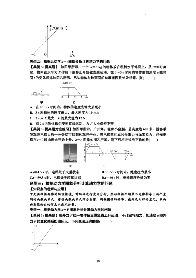 知识点13：单个物体模型的动力学问题（提高原卷版）_04高考物理_新高考复习资料_2024新高考复习资料_一轮复习资料_提高版2024届高考物理一轮复习讲义及对应练习