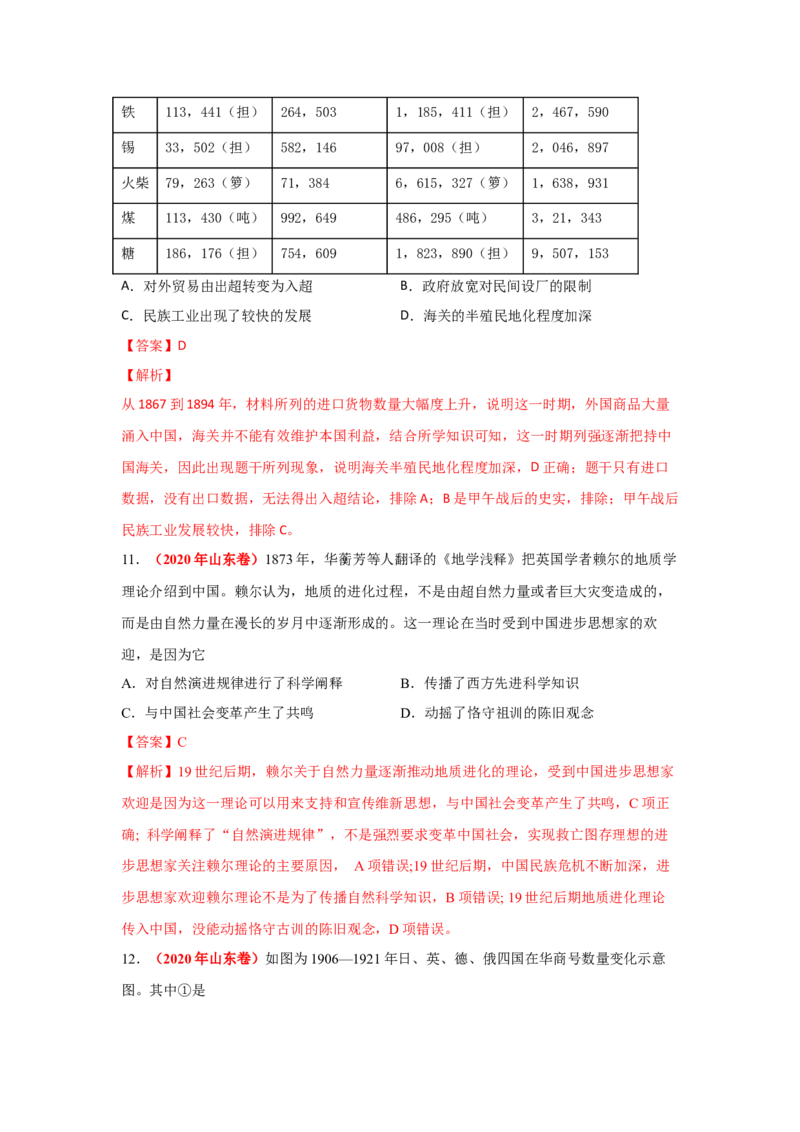 解密05晚清时期的内忧外患和救亡图存（复习讲义）-高频考点解密2023年高考历史二轮复习讲义+分层训练_07高考历史_新高考复习资料_2023年新高考复习资料