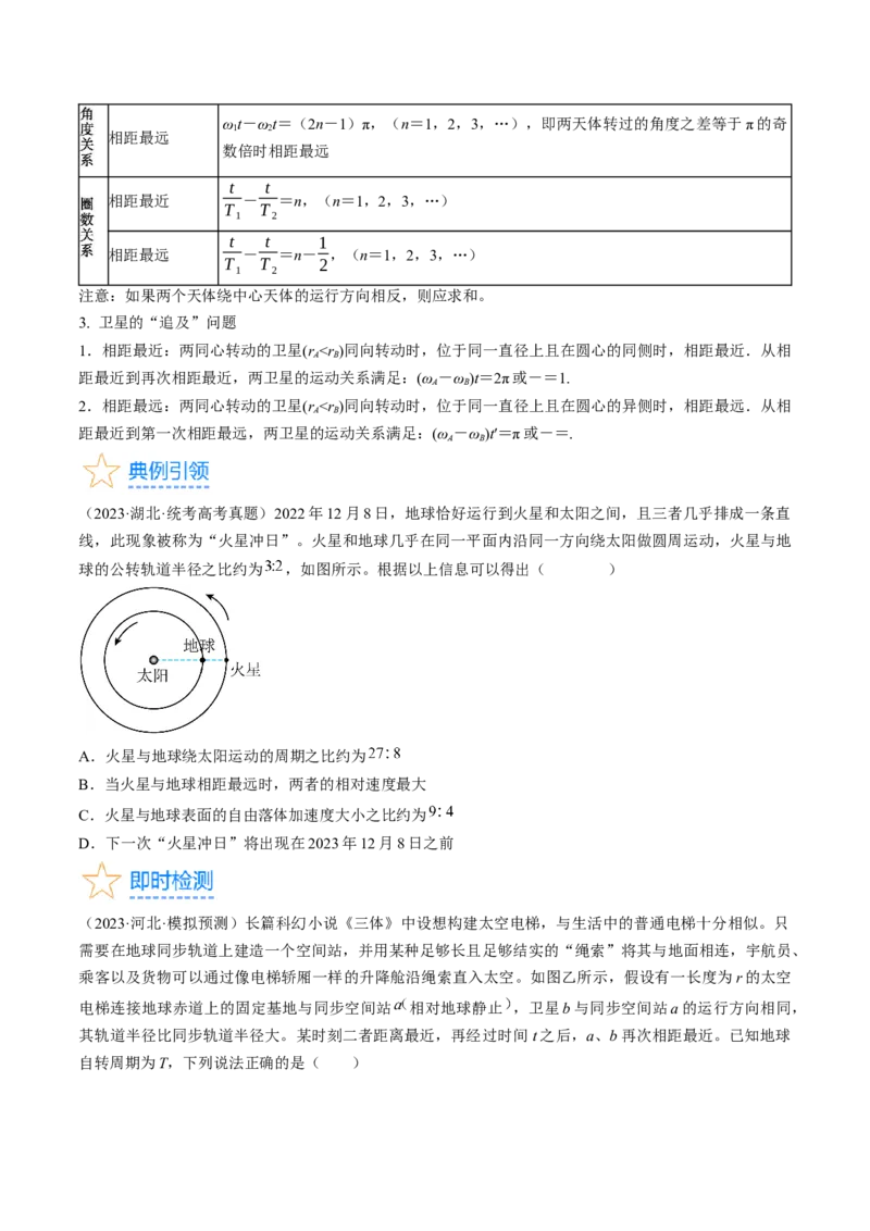 考点20人造卫星　宇宙速度（原卷版）_04高考物理_通用版（老高考）复习资料_2024年复习资料_完备战2024年高考物理一轮复习考点帮（全国通用）