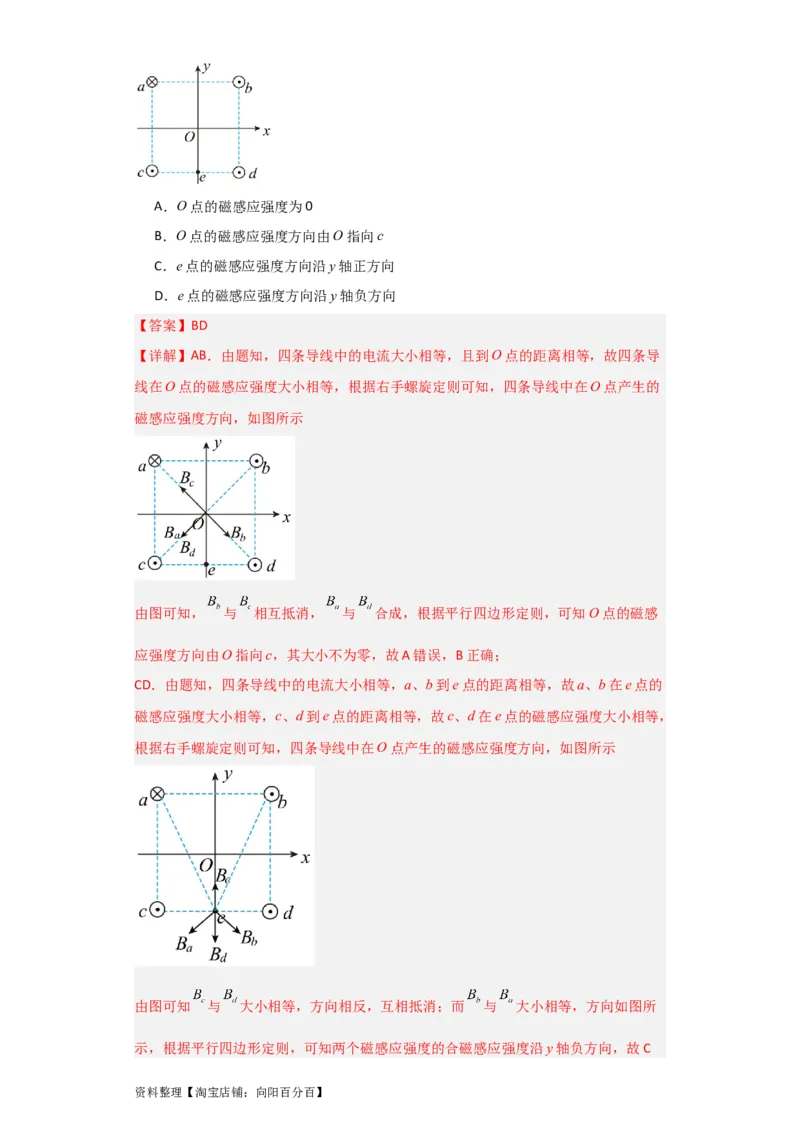 第37讲　磁场的描述、磁场对电流的作用（解析版）_04高考物理_新高考复习资料_2024新高考复习资料_一轮复习资料_完划重点2024年高考一轮复习精细讲义