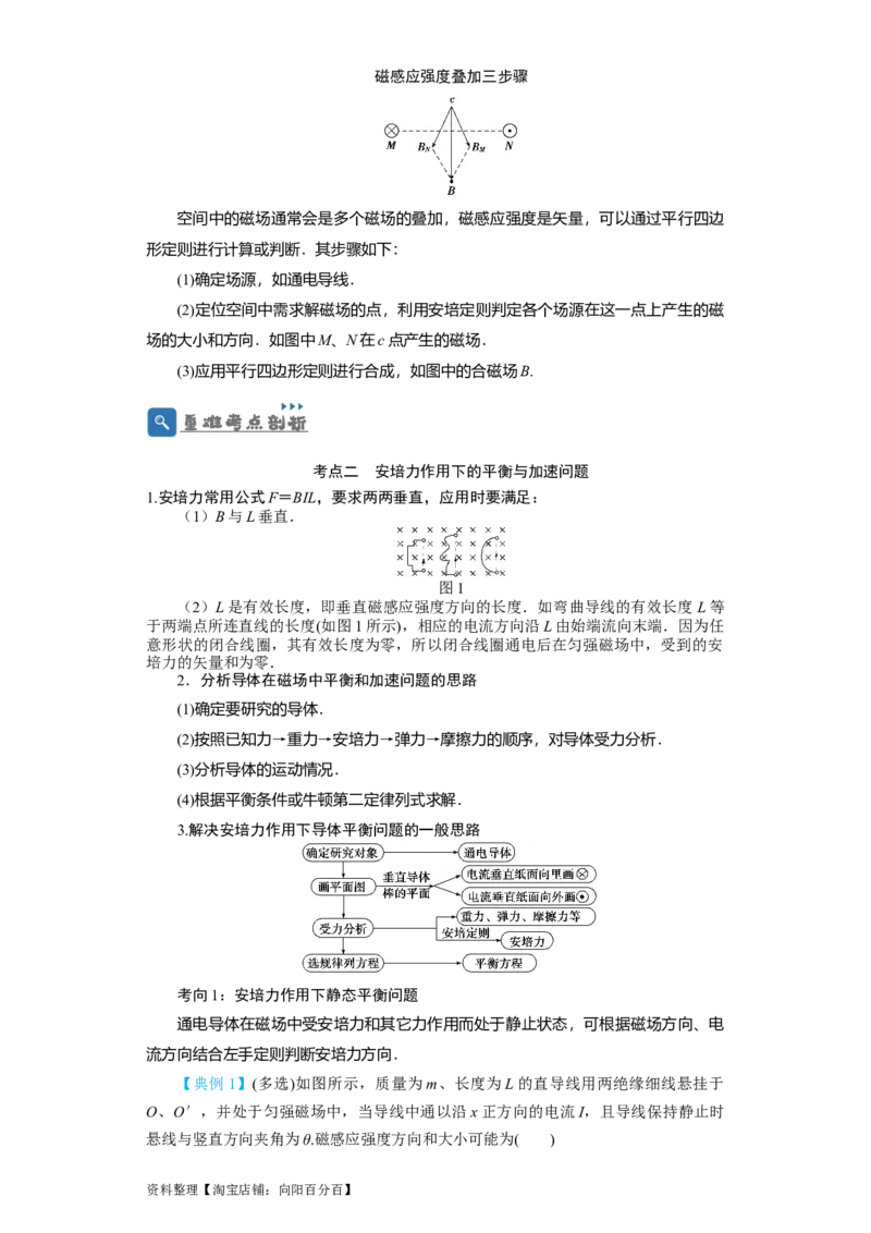 第37讲　磁场的描述、磁场对电流的作用（解析版）_04高考物理_新高考复习资料_2024新高考复习资料_一轮复习资料_完划重点2024年高考一轮复习精细讲义