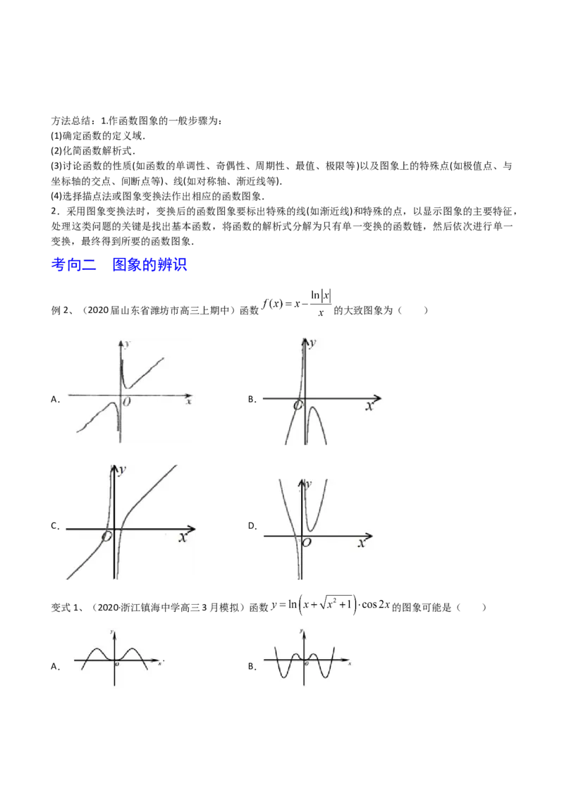 考点12函数的图象（原卷版）_02高考数学_新高考复习资料_2022年新高考资料_备战2022年高考数学一轮复习考点帮（新高考地区专用）8.2更新
