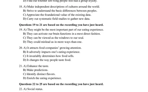2024年12月英语六级真题全3套_02.四六级真题+模拟题（0128）_六级真题+音频+解析(0128)_03.2016&mdash;2025六级新题型_2024年12月六级_2024.12六级真题word