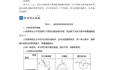 第49讲光的折射　全反射（解析版）_04高考物理_通用版（老高考）复习资料_2024年复习资料_完划重点2024年高考一轮复习精细讲义