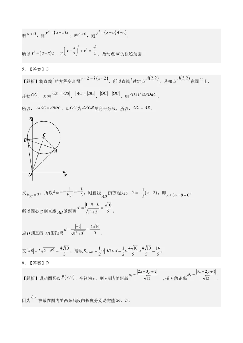 考向31直线和圆（重点）-备战2023年高考数学一轮复习考点微专题（全国通用）（学生版）_02高考数学_通用版（老高考）复习资料_2023年复习资料_一轮复习
