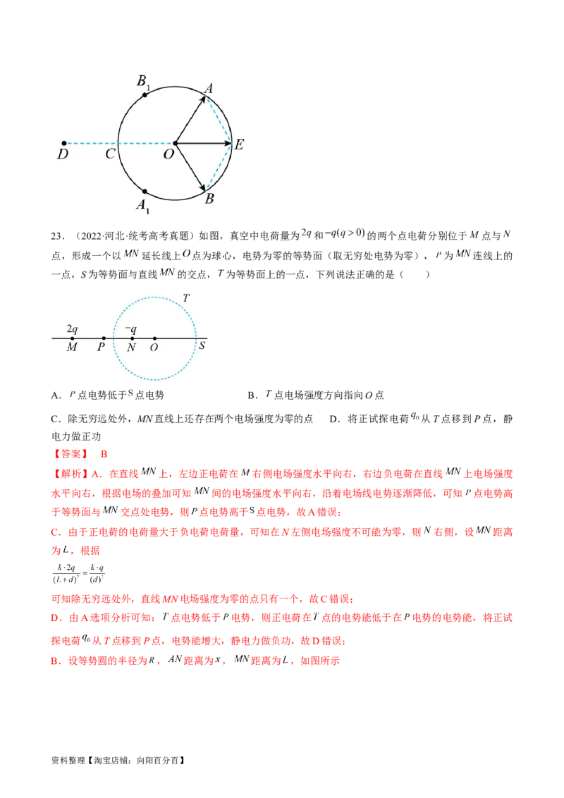 考点34电场力的性质（解析版）_04高考物理_通用版（老高考）复习资料_2024年复习资料_完备战2024年高考物理一轮复习考点帮（全国通用）_答案解析版