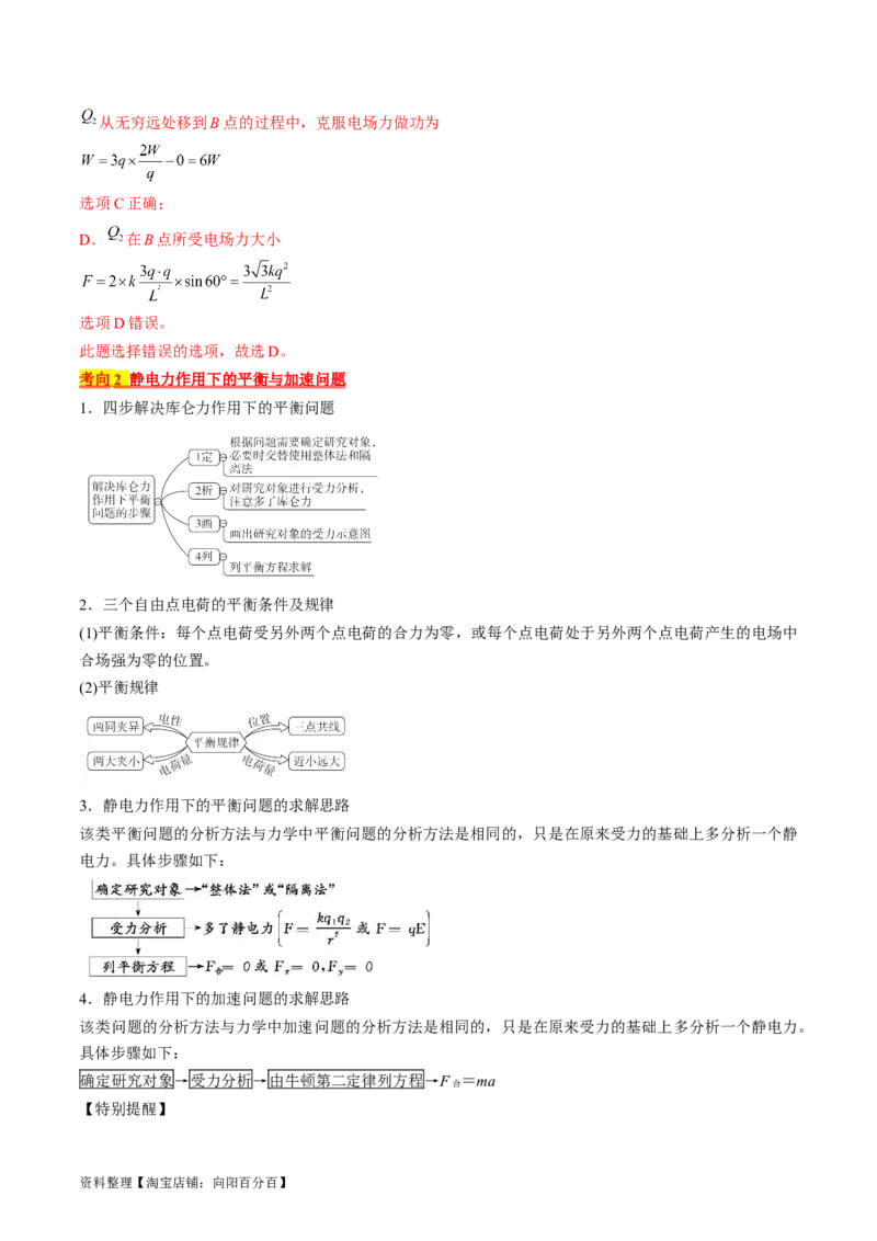 考点34电场力的性质（解析版）_04高考物理_通用版（老高考）复习资料_2024年复习资料_完备战2024年高考物理一轮复习考点帮（全国通用）_答案解析版