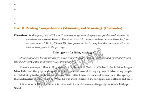 2012年12月英语六级真题(1)_02.四六级真题+模拟题（0128）_六级真题+音频+解析(0128)_01.1990&mdash;2012六级旧题型_2012年12月六级