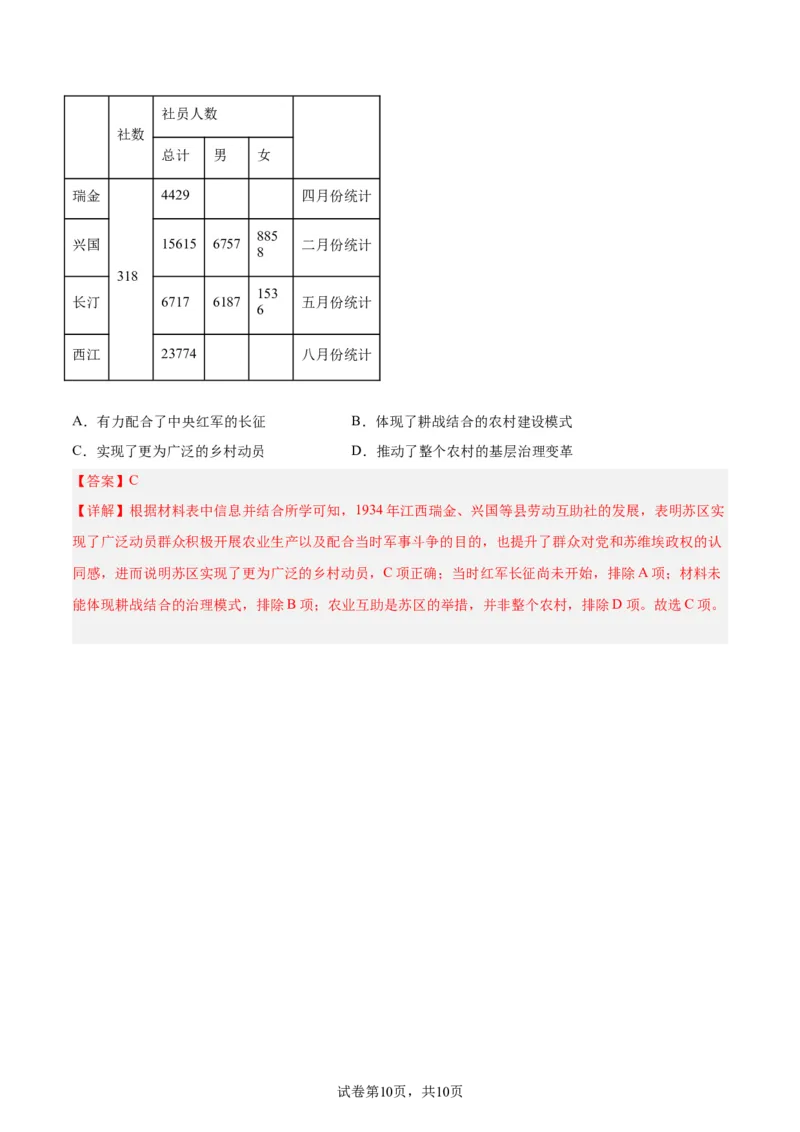 考点巩固卷07中国成立与新民主主义革命兴起（解析版）_07高考历史_新高考复习资料_2024年新高考复习资料_一轮复习资料_完2024年高考历史一轮复习考点通关卷（新高考通用）