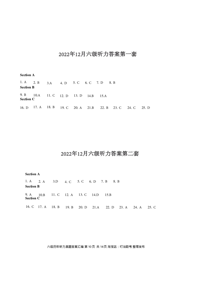 六级听力答案速查_最新更新，视频都在这_2026、6月四级速转存易和谐_新大学英语2025.6月4.6级真题_六级真题_六级听力专项