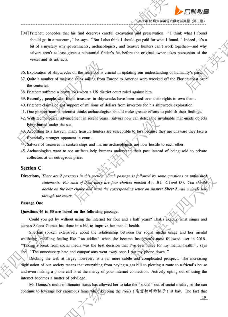 2023.6-2023.12六级真题_最新更新，视频都在这_2026，6月六级速转存易和谐_0、2025年12月六级_01.启航六级全程班马天艺_10.2023.6-2025.6真题