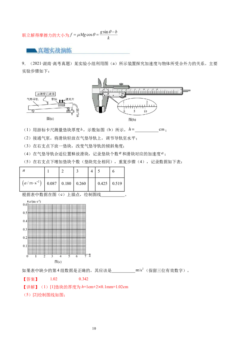第15讲探究加速度与物体受力、物体质量的关系（练习）（解析版）_04高考物理_新高考复习资料_2024新高考复习资料_一轮复习资料_讲义+练习