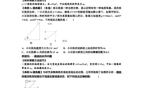 知识点3：运动学图像问题（提高原卷版）_04高考物理_通用版（老高考）复习资料_2024年复习资料_提高版2024届高考物理一轮复习讲义及对应练习