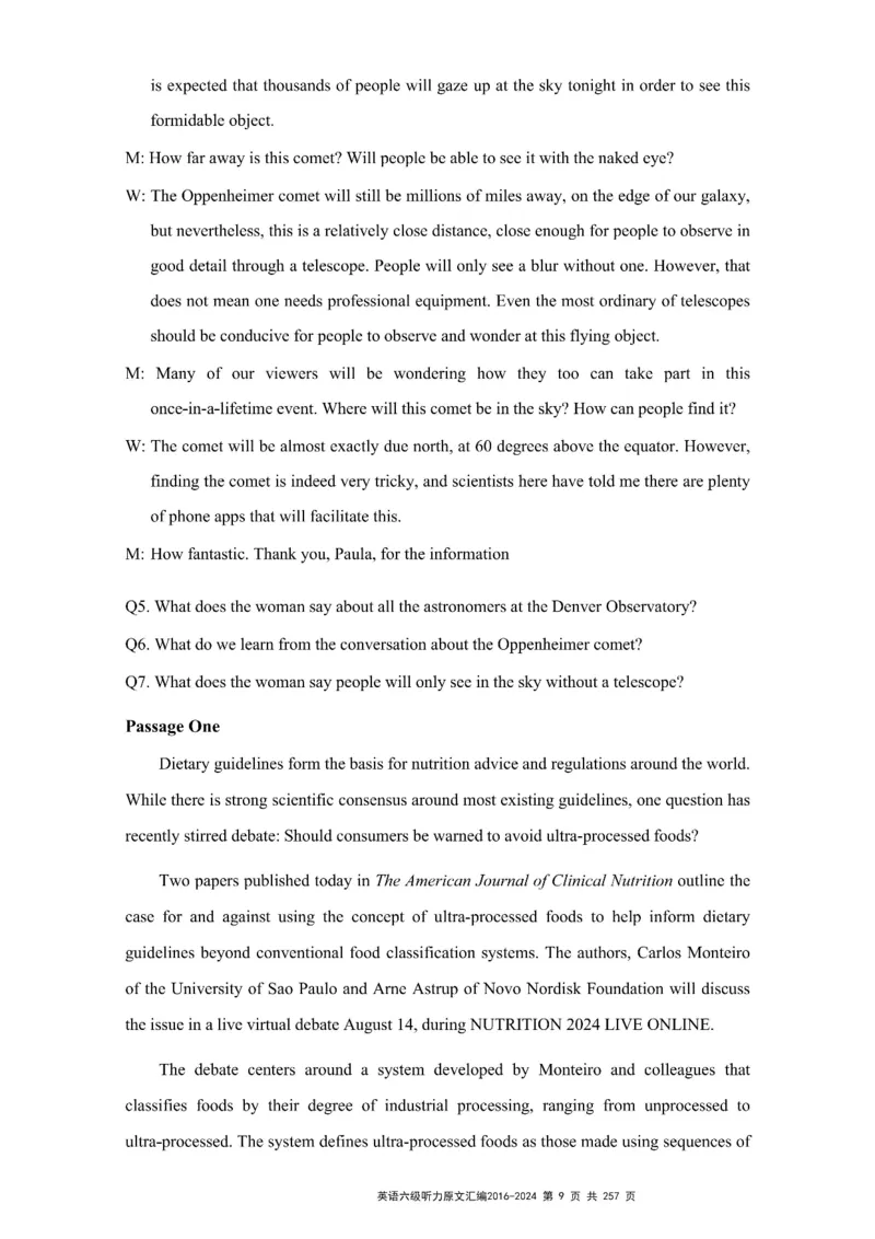 六级听力原文2016-2024_最新更新，视频都在这_2026、6月四级速转存易和谐_新大学英语2025.6月4.6级真题_六级真题_六级听力专项