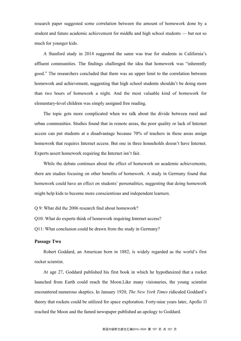 六级听力原文2016-2024_最新更新，视频都在这_2026、6月四级速转存易和谐_新大学英语2025.6月4.6级真题_六级真题_六级听力专项