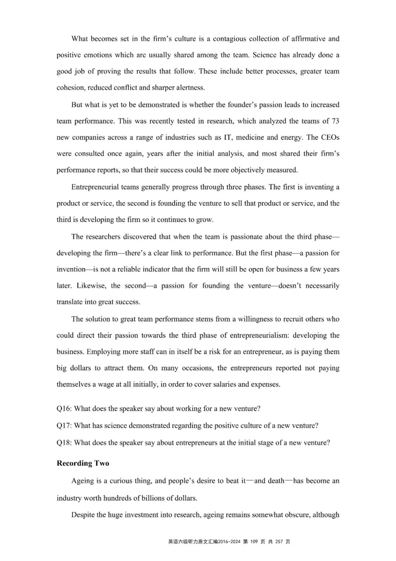 六级听力原文2016-2024_最新更新，视频都在这_2026、6月四级速转存易和谐_新大学英语2025.6月4.6级真题_六级真题_六级听力专项