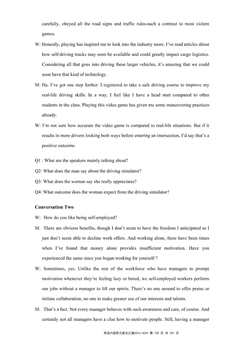 六级听力原文2016-2024_最新更新，视频都在这_2026、6月四级速转存易和谐_新大学英语2025.6月4.6级真题_六级真题_六级听力专项