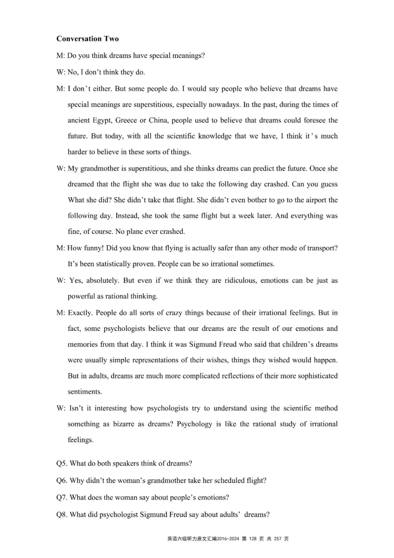 六级听力原文2016-2024_最新更新，视频都在这_2026、6月四级速转存易和谐_新大学英语2025.6月4.6级真题_六级真题_六级听力专项