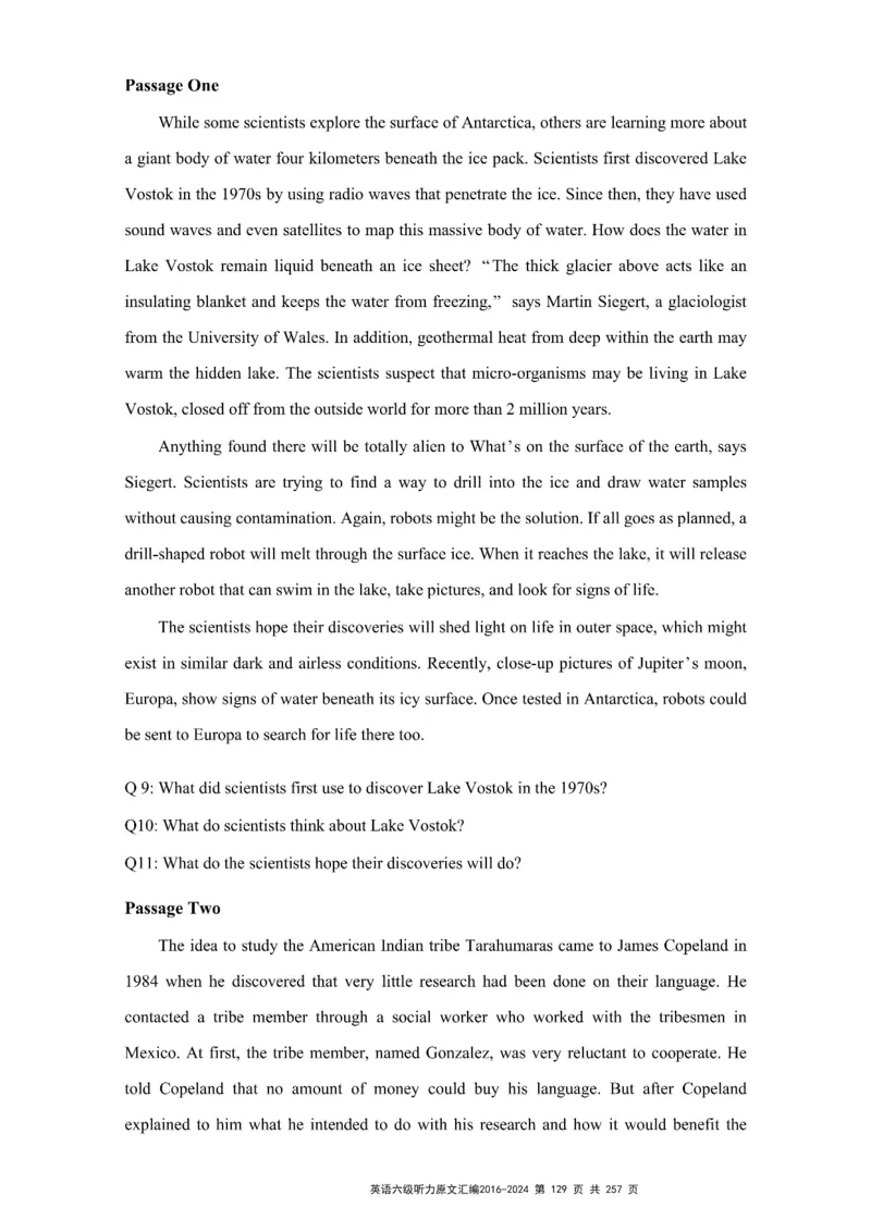 六级听力原文2016-2024_最新更新，视频都在这_2026、6月四级速转存易和谐_新大学英语2025.6月4.6级真题_六级真题_六级听力专项