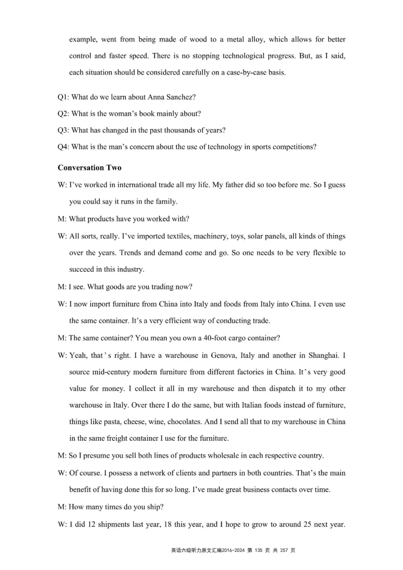 六级听力原文2016-2024_最新更新，视频都在这_2026、6月四级速转存易和谐_新大学英语2025.6月4.6级真题_六级真题_六级听力专项