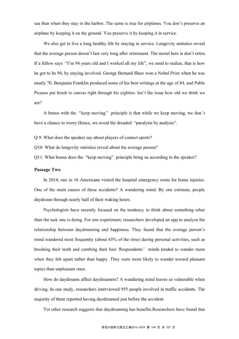 六级听力原文2016-2024_最新更新，视频都在这_2026、6月四级速转存易和谐_新大学英语2025.6月4.6级真题_六级真题_六级听力专项