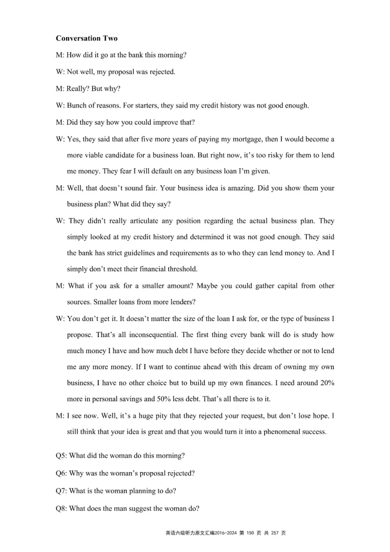 六级听力原文2016-2024_最新更新，视频都在这_2026、6月四级速转存易和谐_新大学英语2025.6月4.6级真题_六级真题_六级听力专项