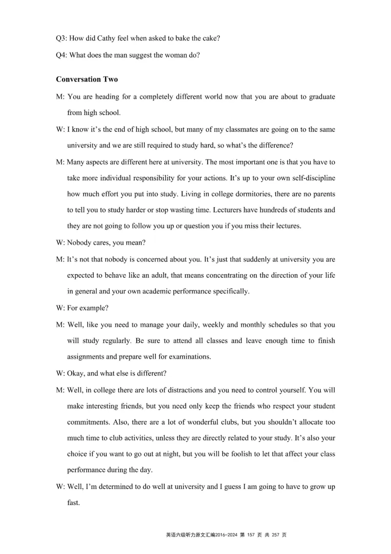 六级听力原文2016-2024_最新更新，视频都在这_2026、6月四级速转存易和谐_新大学英语2025.6月4.6级真题_六级真题_六级听力专项