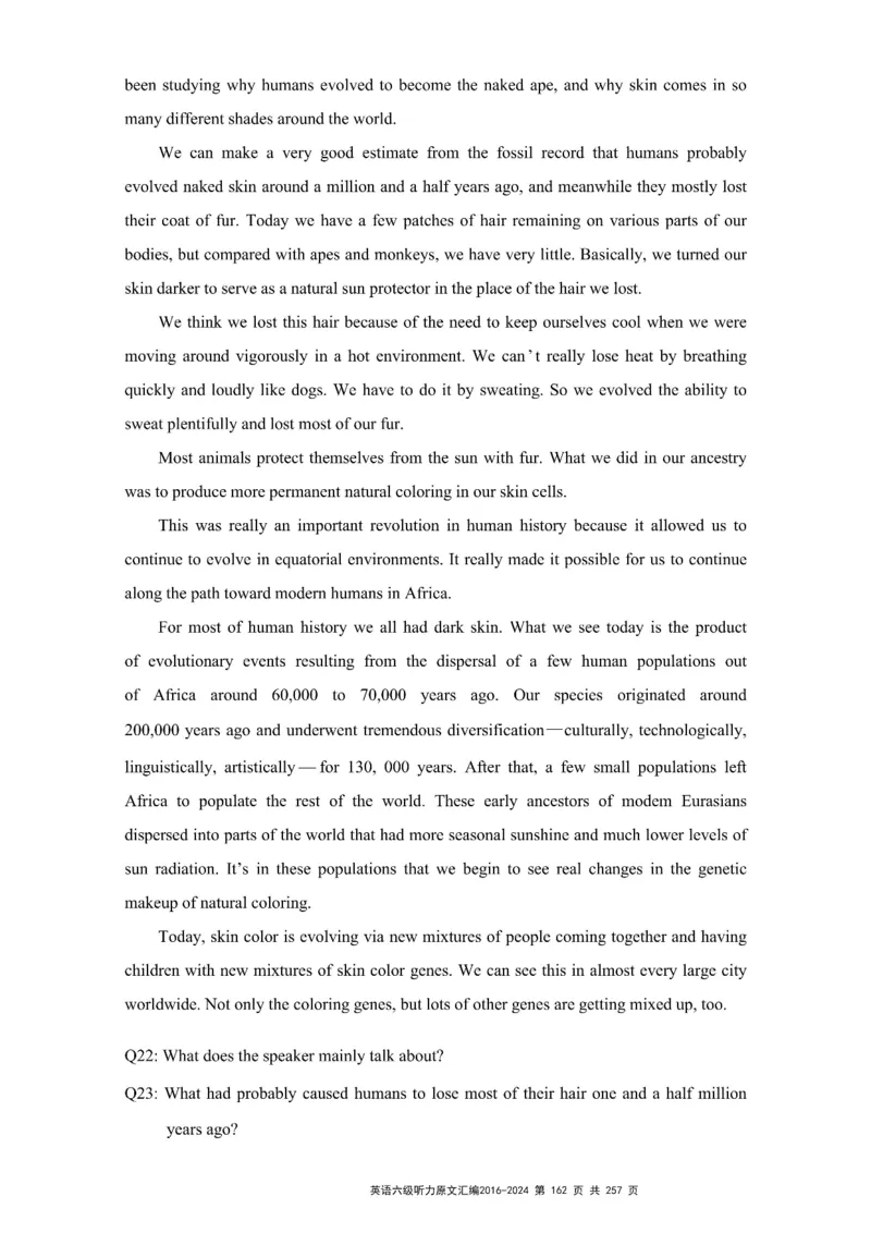 六级听力原文2016-2024_最新更新，视频都在这_2026、6月四级速转存易和谐_新大学英语2025.6月4.6级真题_六级真题_六级听力专项