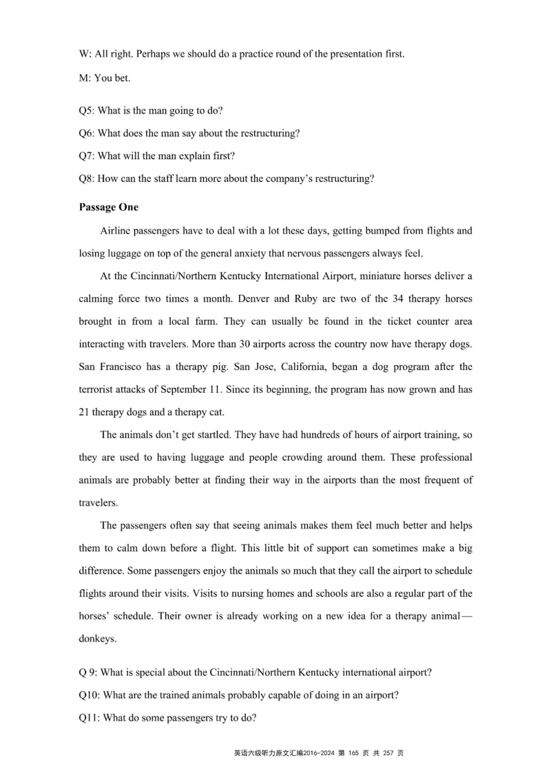 六级听力原文2016-2024_最新更新，视频都在这_2026、6月四级速转存易和谐_新大学英语2025.6月4.6级真题_六级真题_六级听力专项