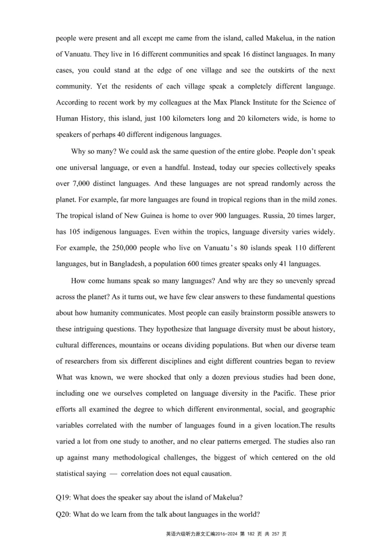 六级听力原文2016-2024_最新更新，视频都在这_2026、6月四级速转存易和谐_新大学英语2025.6月4.6级真题_六级真题_六级听力专项